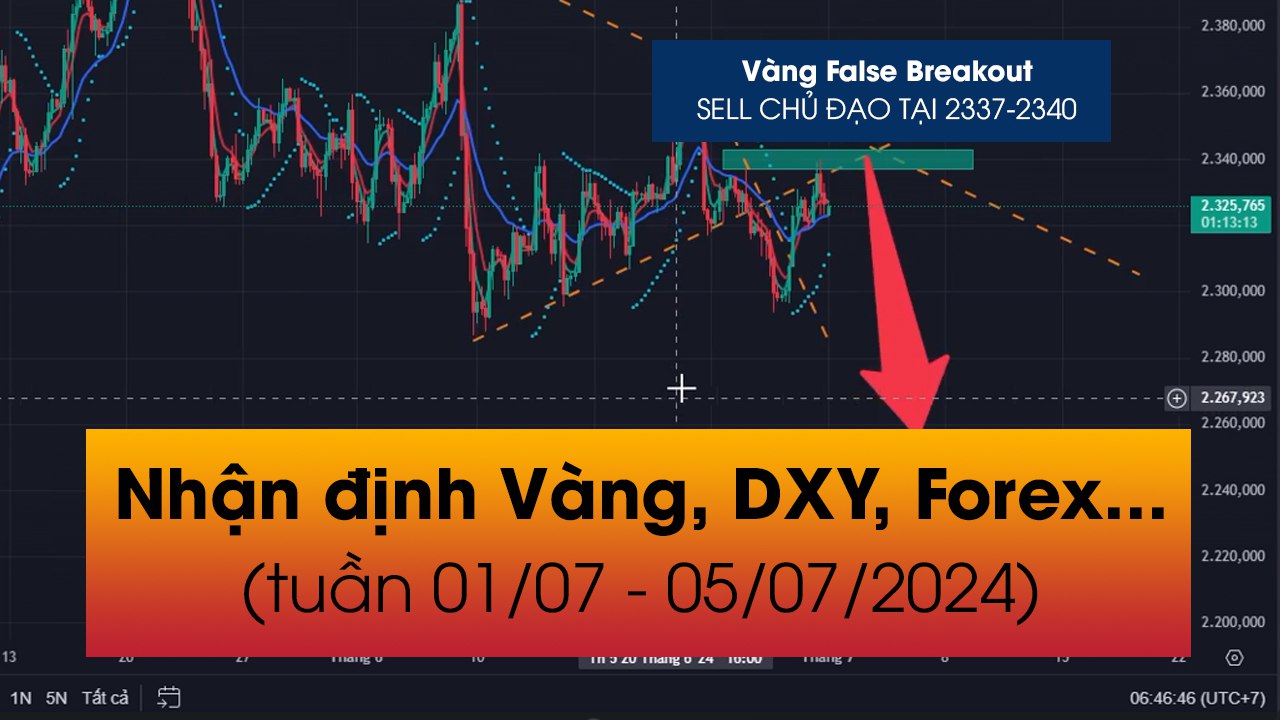 Nhận định Vàng, DXY, Forex... tuần 01/07 - 05/07/2024