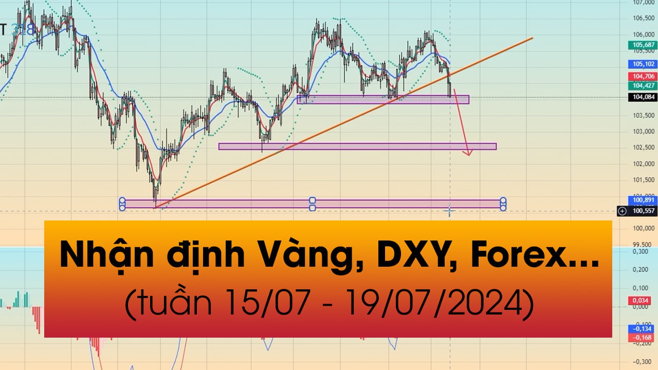 Nhận định Vàng, DXY, Forex... tuần 15/07 - 19/07/2024
